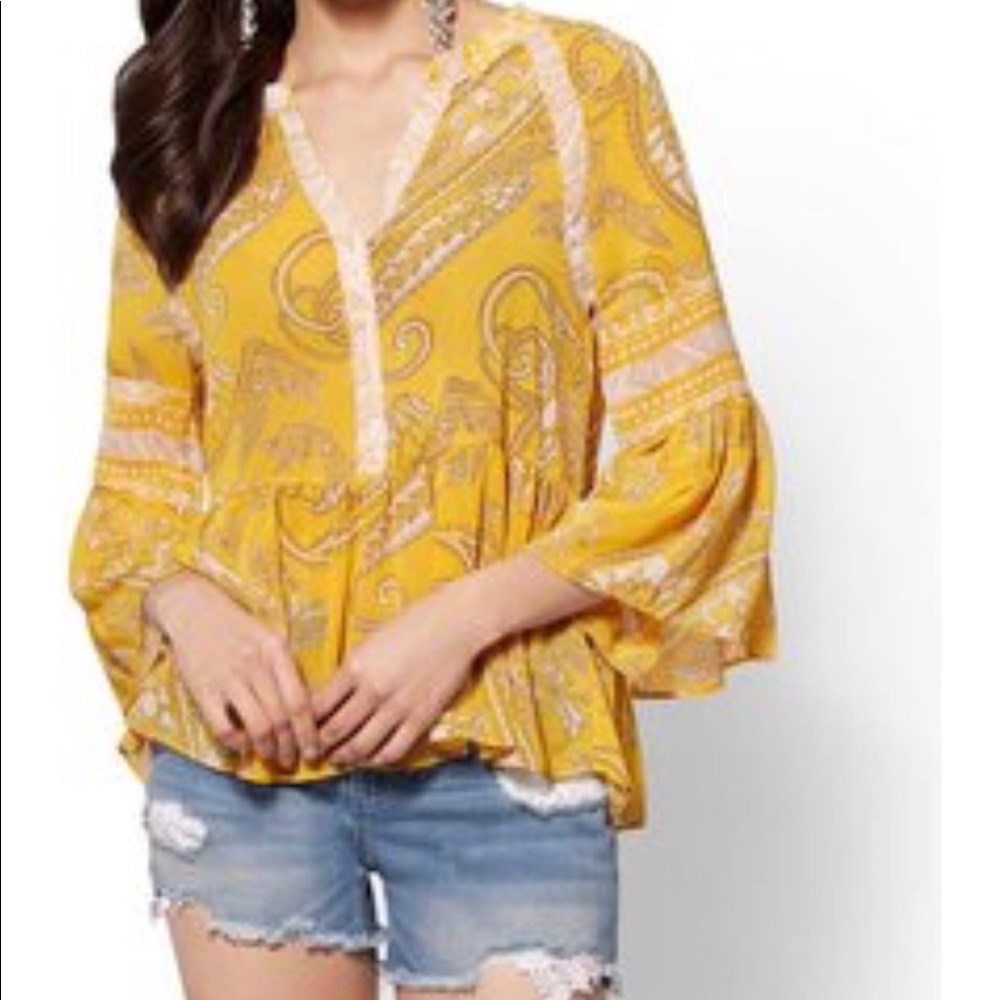 New York & Company  Paisley Blouse